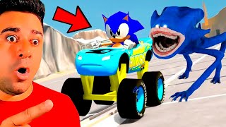 Reagindo Ao VÍDEO DO Sonic e SONICQUEEN MONSTRO vs BIG & SMALL PISTA DE OBSTACULOS!