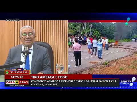 GRUPO ENCAPUZADO DISPERSA PROTESTO A TIROS NO ACARÁ - CARA A CARA COM A VERDADE