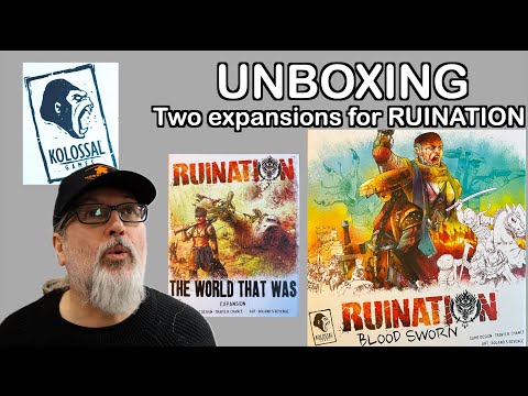 Ruination Board Game Expansions: Blood Sworn & The World That Was | Kolossal Games | Travis R Chance