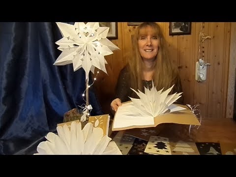 DIY: Tolle STERNEN-Karte, Pop up KARTE einfach selber machen Upcycling :))