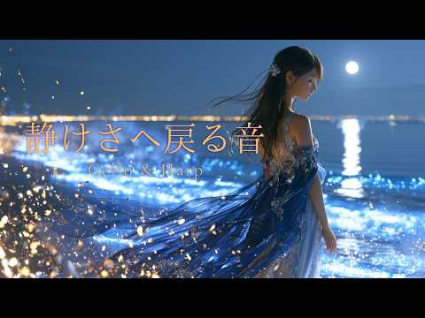 静けさへ戻る音｜夜の海・月明かり・輝く波オーケストラアンビエント【Cello & Harp】