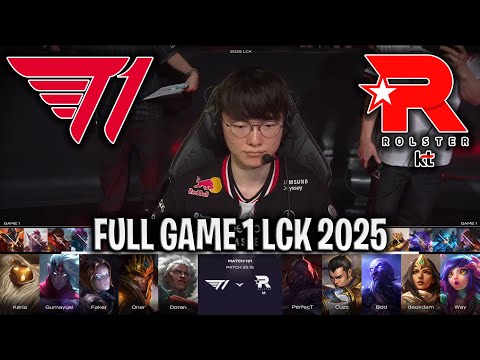 CAN FAKER GET THE 700 WINS?😱- T1 vs KT GAME 1 LCK SUMMER 2025 W13D1 | T1 vs KT ROLSTER G1 LCK 2025