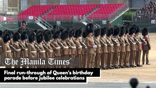 Final run-through of Queen's birthday parade before jubilee celebrations