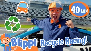 Races to Recycle with Blippi | Blippi | Kids Adventure & Exploration Videos | Moonbug Kids