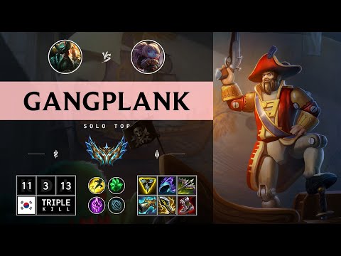Gangplank Top vs Poppy - KR Challenger Patch 14.13