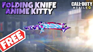 HOW TO GET FREE FOLDING KNIFE ANIME KITTY IN COD MOBILE TIPS ON RANK REWARDS AND HOW TO EQUIP IT