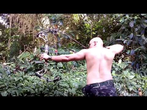 postura para tiro com arco composto