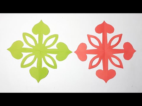 How to Make Four Petal Paper Flowers | 4 Petal Flower Making | Easy Paper Crafts Without Glue