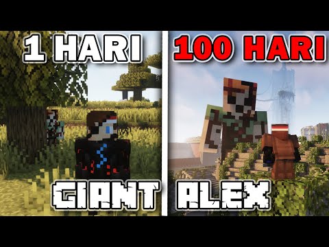 Insane Gaming Challenge: 100 Days in Giant Alex Minecraft! 😱