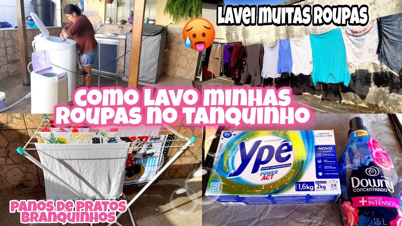 COMO LAVO MINHAS ROUPAS NO TANQUINHO MULLER FAMILY 10KG_USANDO CENTRÍFUGA_SIMPLES FÁCIL E RÁPIDA
