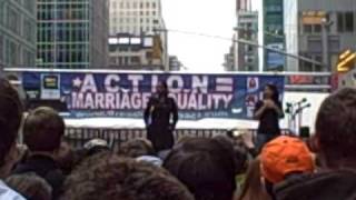 Audra McDonald performs at Marriage Equality Rally - NYC