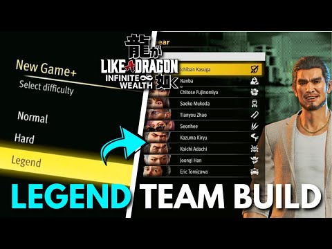 Like a Dragon: Infinite Wealth - Legend Difficulty - Team Gear and Skills - Guide for Roster Set Up