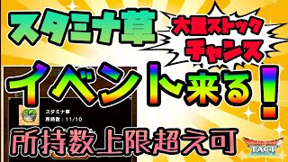 【ドラクエタクト】スタミナ草イベントも来る！無課金者必見！スタミナ草は所持数上限を超えても持てる！必須テクニック！【ドラゴンクエストタクト】