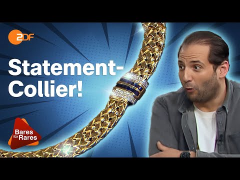 Typisch 1980er Jahre: Goldcollier mit Brillanten und Saphiren macht auf dicke Hose | Bares für Rares