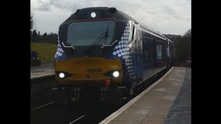 preview picture of video '2G13 abellio Class 68006 Daring at Dunfermline Queen Margaret, Fife.'