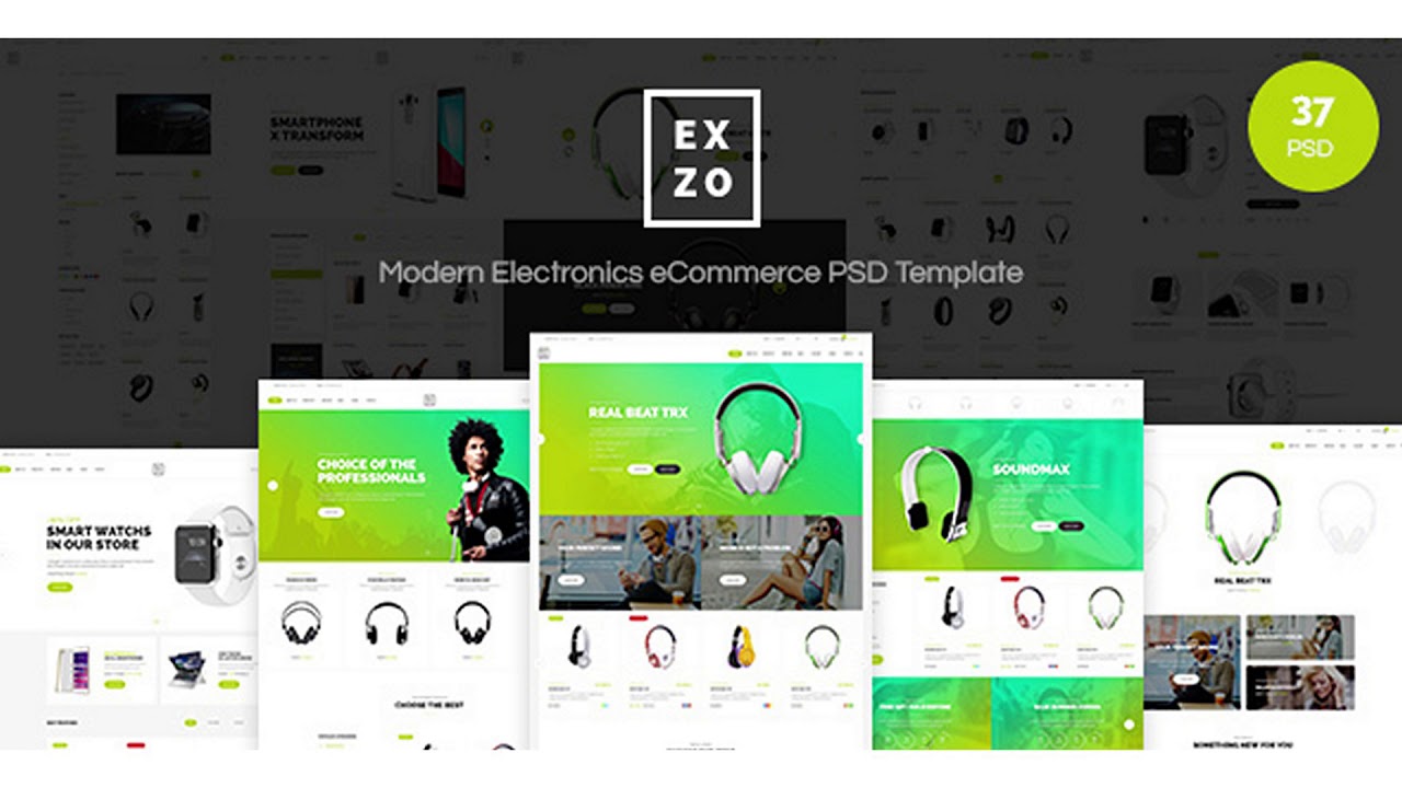 Exzo - Modern Electronics eCommerce PSD Template | Themeforest Website Templates and Themes