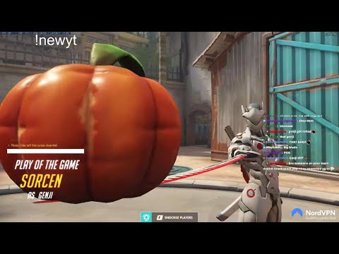 Overwatch Agressive Genji Gameplay By Fastest Genji God Necros -POTG-