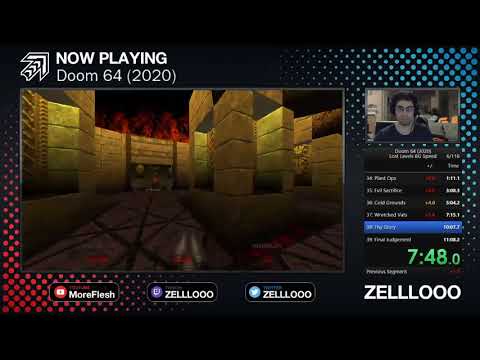 Doom 64 (2020) Lost Levels speedrun - Be Gentle Speed 11:20