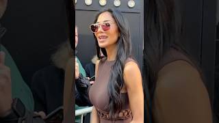 Nicole Scherzinger looks stunning in brown dress! #nicolescherzinger #broadway #sunsetboulevard