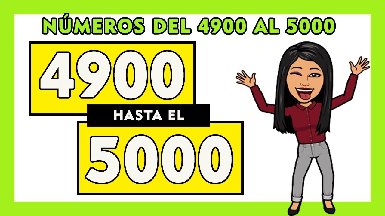 [NUEVO] 😂Números Del 4900 al 5000 | Counting In Spanish 4900 to 5000 ✅ | 4900-5000 SPANISH