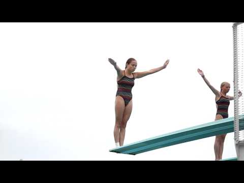 Graz 2012. Girls A/B Synchro 3M, Ekaterina Ukolova and Elena Chernykh, RUS, 205C