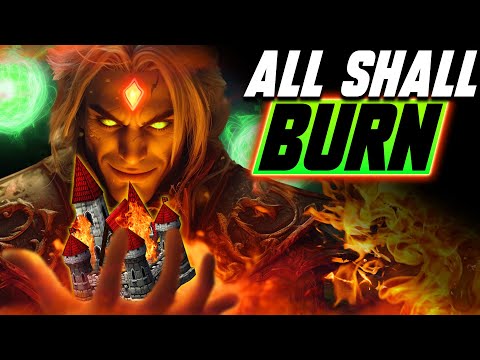 Bloodmage burning down the WHOLE TOWN - WC3 - Grubby