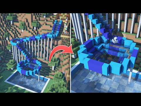 🌊Ultimate Water Slide Tutorial in Minecraft!