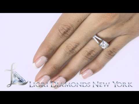 ER-0738 - 2.04 Carat E-SI3 Certified Natural Round Diamond Engagement Ring 18k White Gold