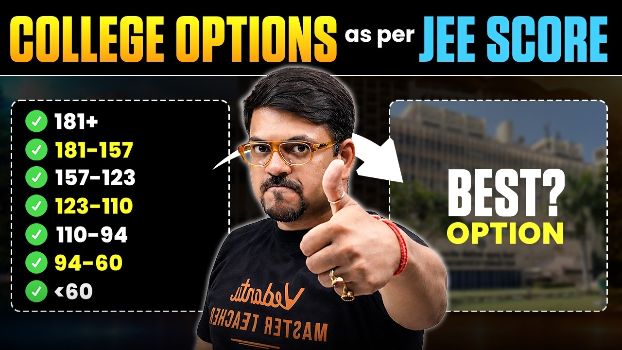 JEE 2026: College Options as per JEE Mains Marks🤔| Marks Vs Colleges | Harsh Sir