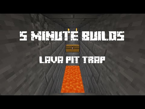 5 Minute Builds | Lava Pit Trap | Minecraft Redstone Tutorials