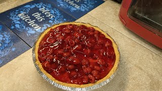 The Best, No Bake, Classic Lemon Cheesecake Topped With Cherries