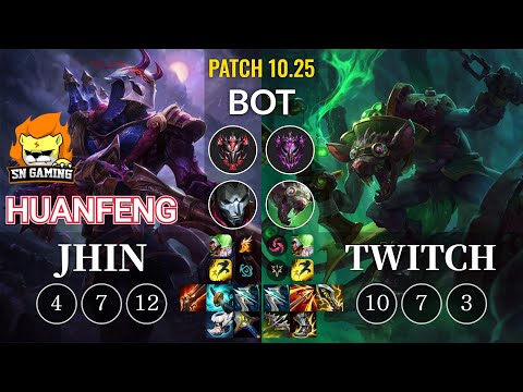 SN huanfeng Jhin vs Twitch Bot - KR Patch 10.25