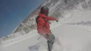 preview picture of video 'Приисковый, февраль-март 2019 / snowboarding / freeride / mountains / сноуборд / фрирайд'
