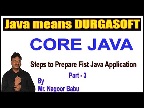 Java Tutorials Core Java Steps To Prepare First Java Application Part 3 By Nagoor Babu