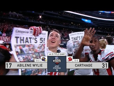 DCTF Instant Recap: Carthage 31, Abilene Wylie 17
