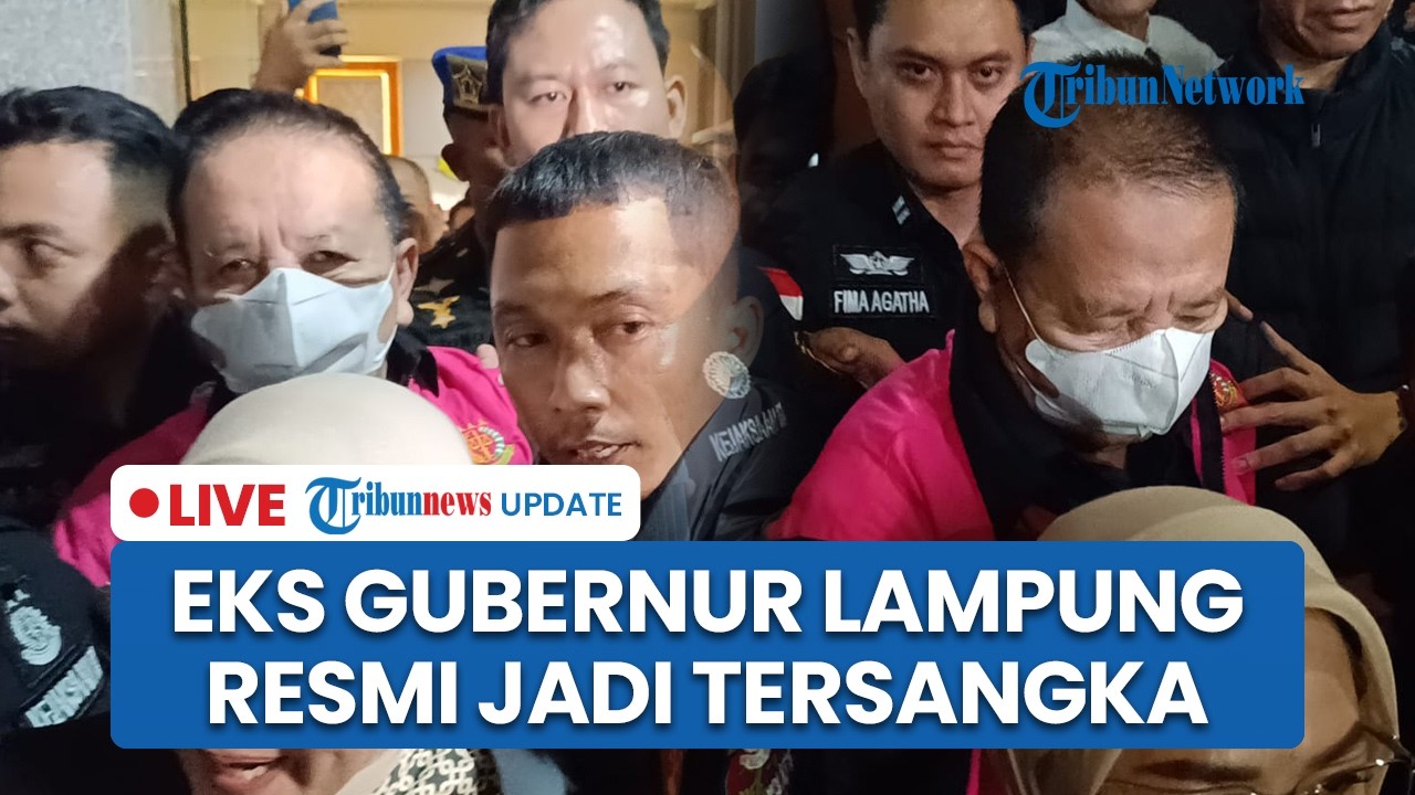 LIVE: Eks Gubernur Lampung Resmi Jadi Tersangka Korupsi, Kenakan Rompi Pink saat Keluar Kejati