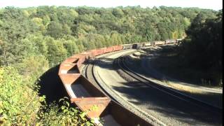 preview picture of video 'Bennington Curve Train Action, Gallitzin, PA'