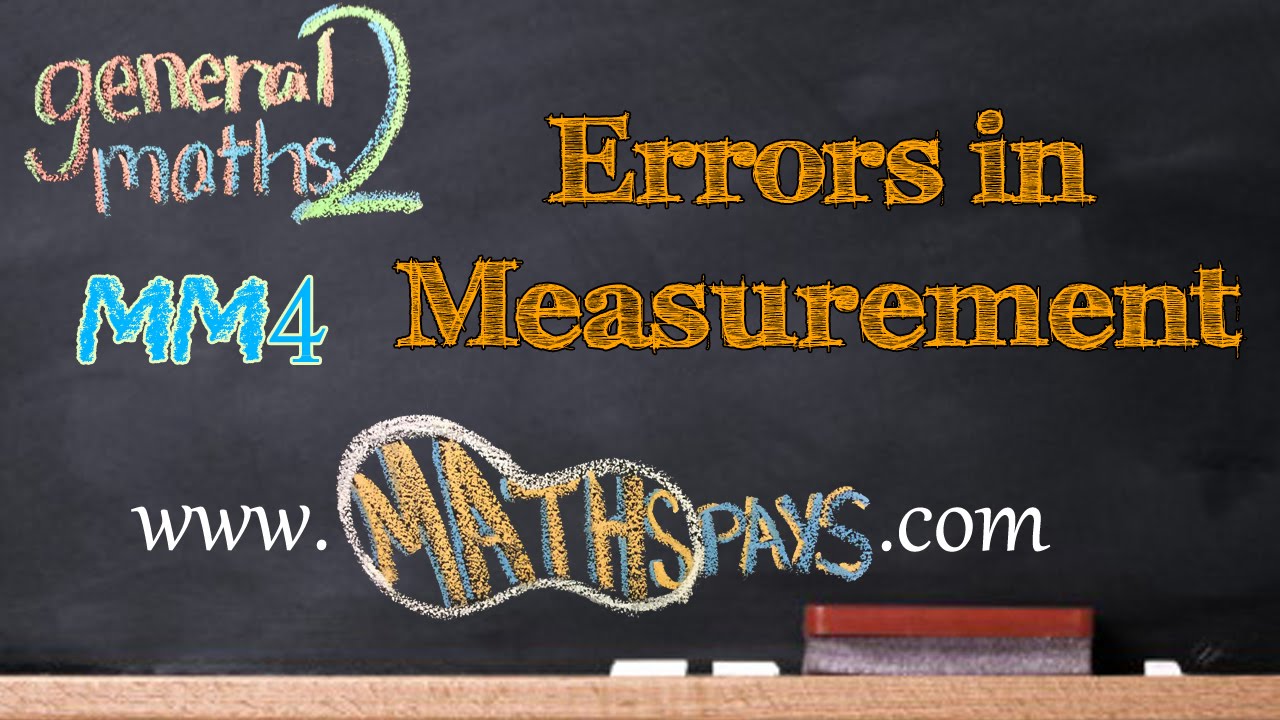Errors in measurement