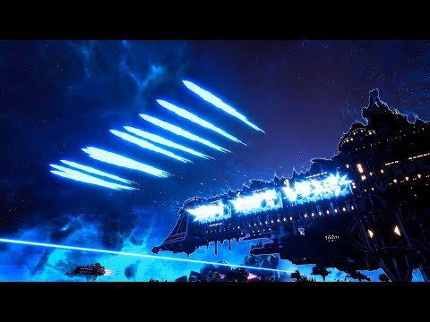 Imperial Navy vs Necrons! - Massive Battle, Skirmish Gameplay, Battlefleet Gothic Armada 2