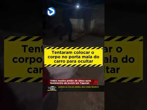 Vídeo mostra prisão de idoso após feminicídio de jovem em Tapurah