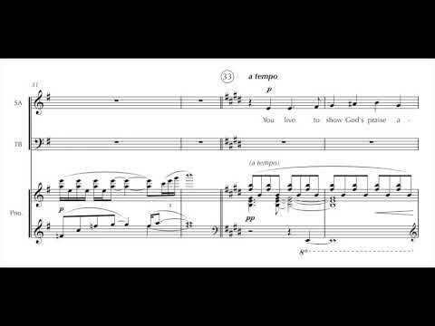 David von Kampen - "All Creatures That Have Breath and Motion" for SATB and piano - with score