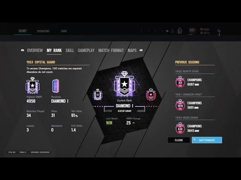 FIRST DIAMOND 1 EVER ON PS5/Xbox - Operation Crystal Guard Rainbow six siege