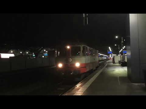 RE420 Swiss Express 11109 going to depot, following The NightJet to Graz & Zagreb.