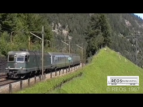 1997 [SDw] 3/4 BEST Classic Gotthard on YT, Amazing Re 6/6 & classic Euro City! Re 460 with freight