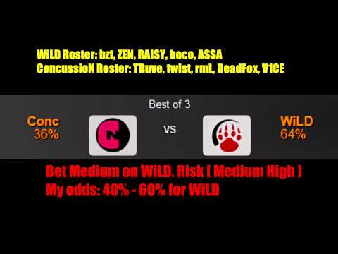 CS:GO Bet Prediction [Conc vs WiLD] 9/2/15