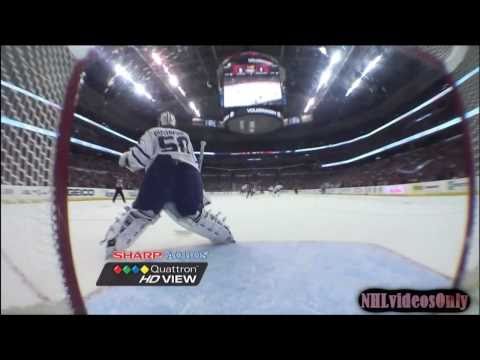 Jonas Gustavsson Save of the year candidate on Niklas Backstrom 11/4/2010 (HD)