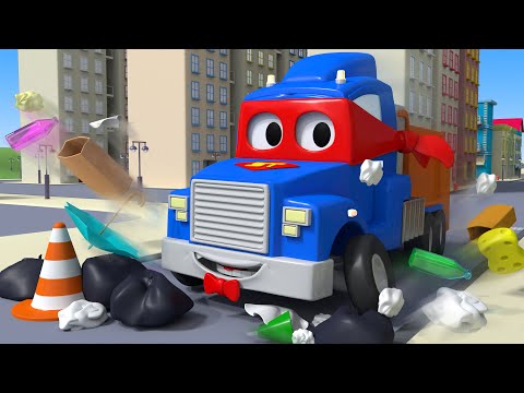 Carl le Super Truck -  Le camion poubelle - La Ville des Voitures 🚓 🚒 Dessin animé pour enfants