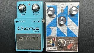 Video thumbnail for Chorus comparison BOSS CE-2 vs Maestro COMET chorus by Octoplod