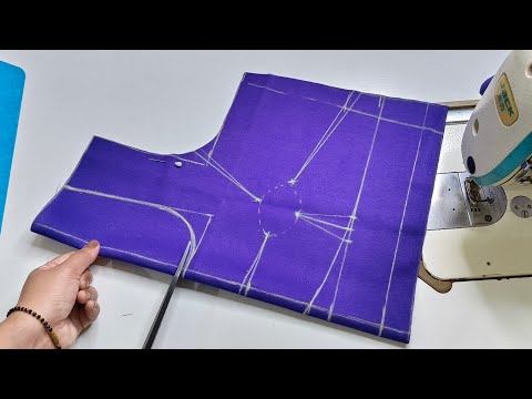 Four Tucks Blouse Cutting Easy Method | 4 Tuck Blouse Cutting Simple Method
