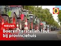 Boeren nemen schade bij provinciehuis onder handen | Omroep Brabant